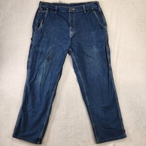 Carhartt FR Workwear Jeans‎ Men's 36x32 Blue Flame Resistant Carpenter Denim